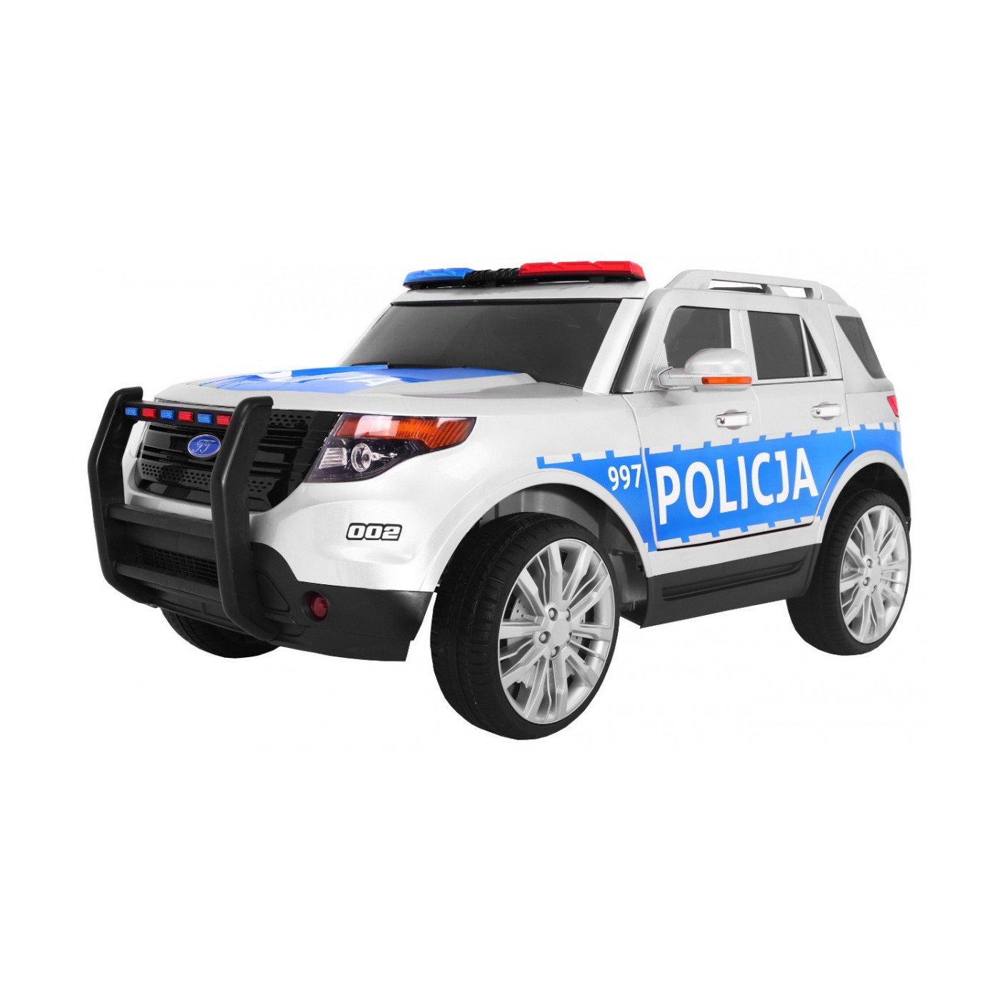 Auto SUV Dětská baterie Policejní mořské panny Světla Megafon Dálkové ovládání Pomalý start EVA SAMOLEPKY