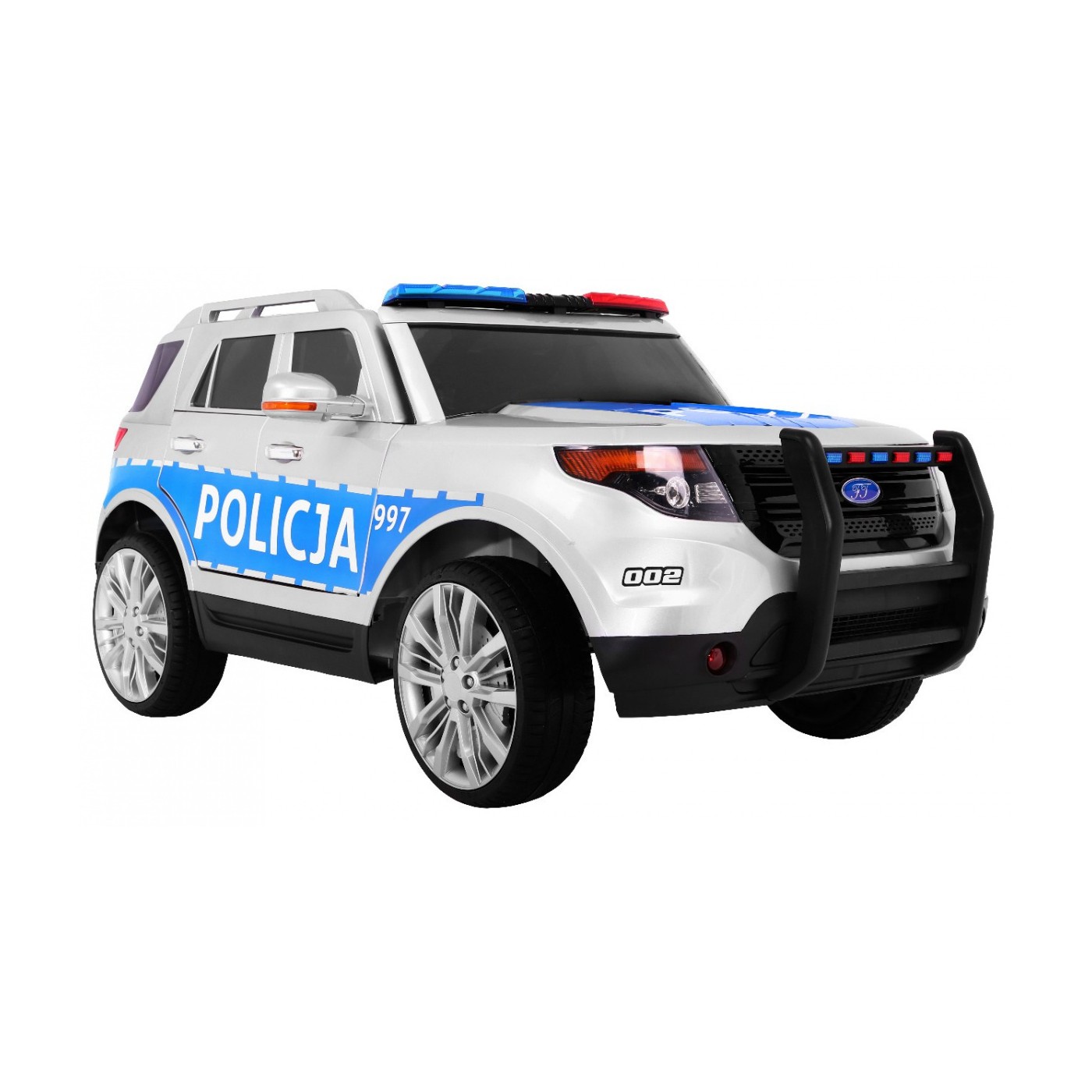 Auto SUV Dětská baterie Policejní mořské panny Světla Megafon Dálkové ovládání Pomalý start EVA SAMOLEPKY