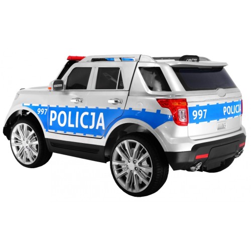 Auto SUV Dětská baterie Policejní mořské panny Světla Megafon Dálkové ovládání Pomalý start EVA SAMOLEPKY