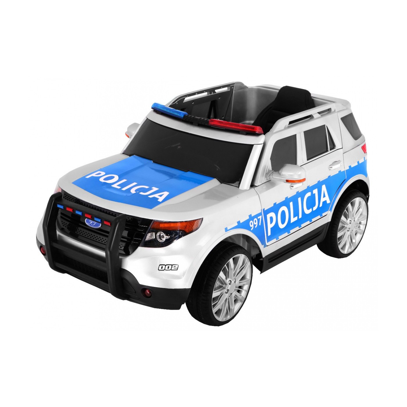 Auto SUV Dětská baterie Policejní mořské panny Světla Megafon Dálkové ovládání Pomalý start EVA SAMOLEPKY
