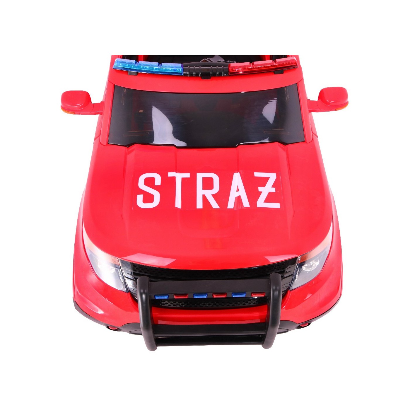 Auto SUV Požár na baterii pro děti Mořské panny Světla Megafon Dálkové ovládání Pomalý start Samolepky