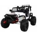 Brothers terénní auto na baterii Bílá + Dálkový + Pomalý Start + EVA + LED MP3