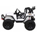 Brothers terénní auto na baterii Bílá + Dálkový + Pomalý Start + EVA + LED MP3
