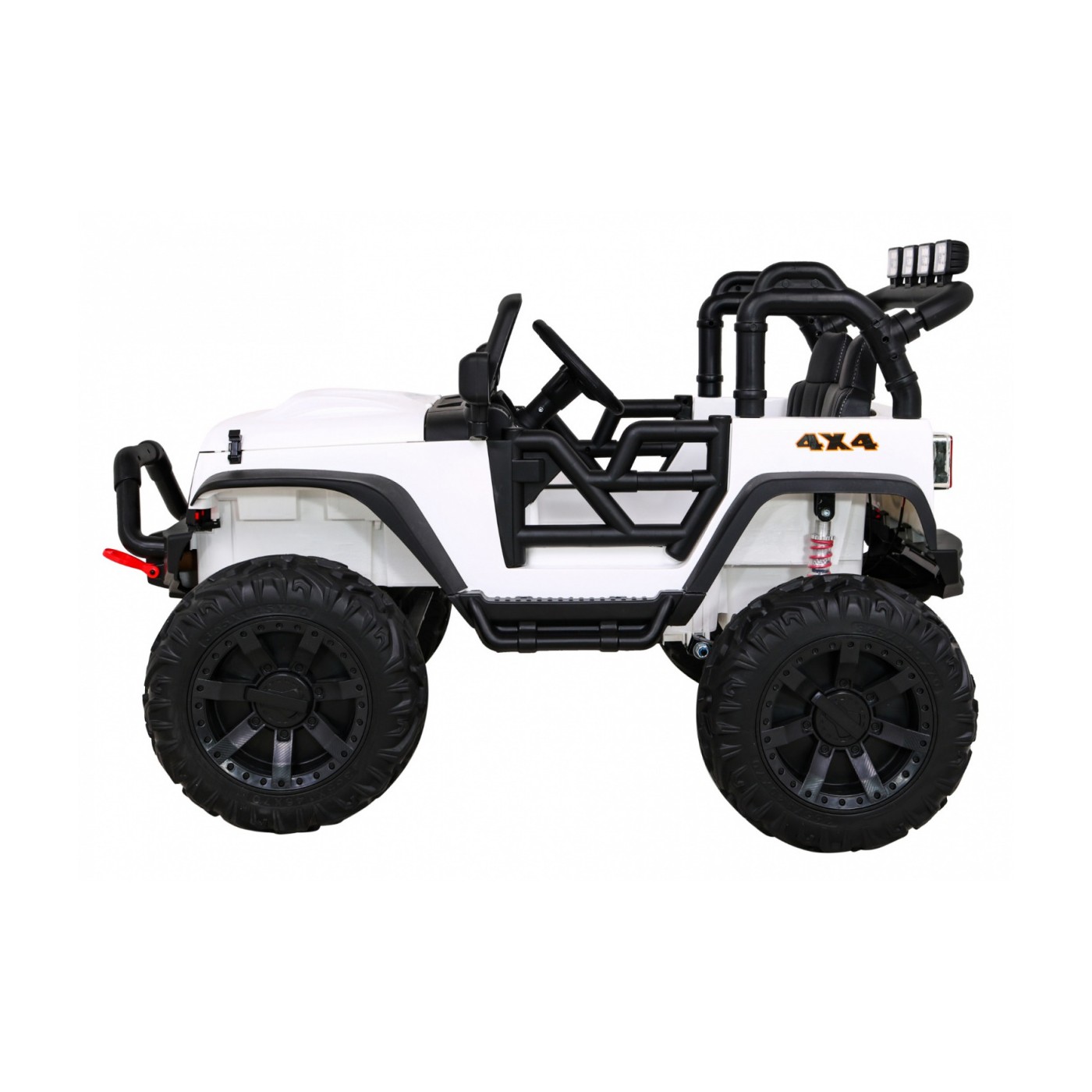 Brothers terénní auto na baterii Bílá + Dálkový + Pomalý Start + EVA + LED MP3