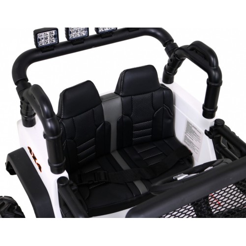Brothers terénní auto na baterii Bílá + Dálkový + Pomalý Start + EVA + LED MP3