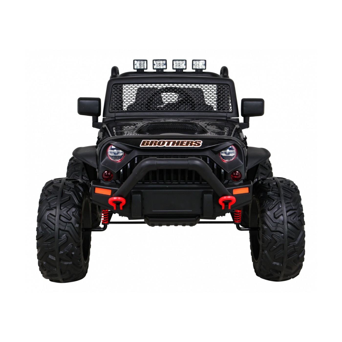 Brothers bateriově napájené off-road auto černé + dálkové ovládání + pomalý start + EVA + LED MP3