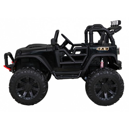 Brothers bateriově napájené off-road auto černé + dálkové ovládání + pomalý start + EVA + LED MP3