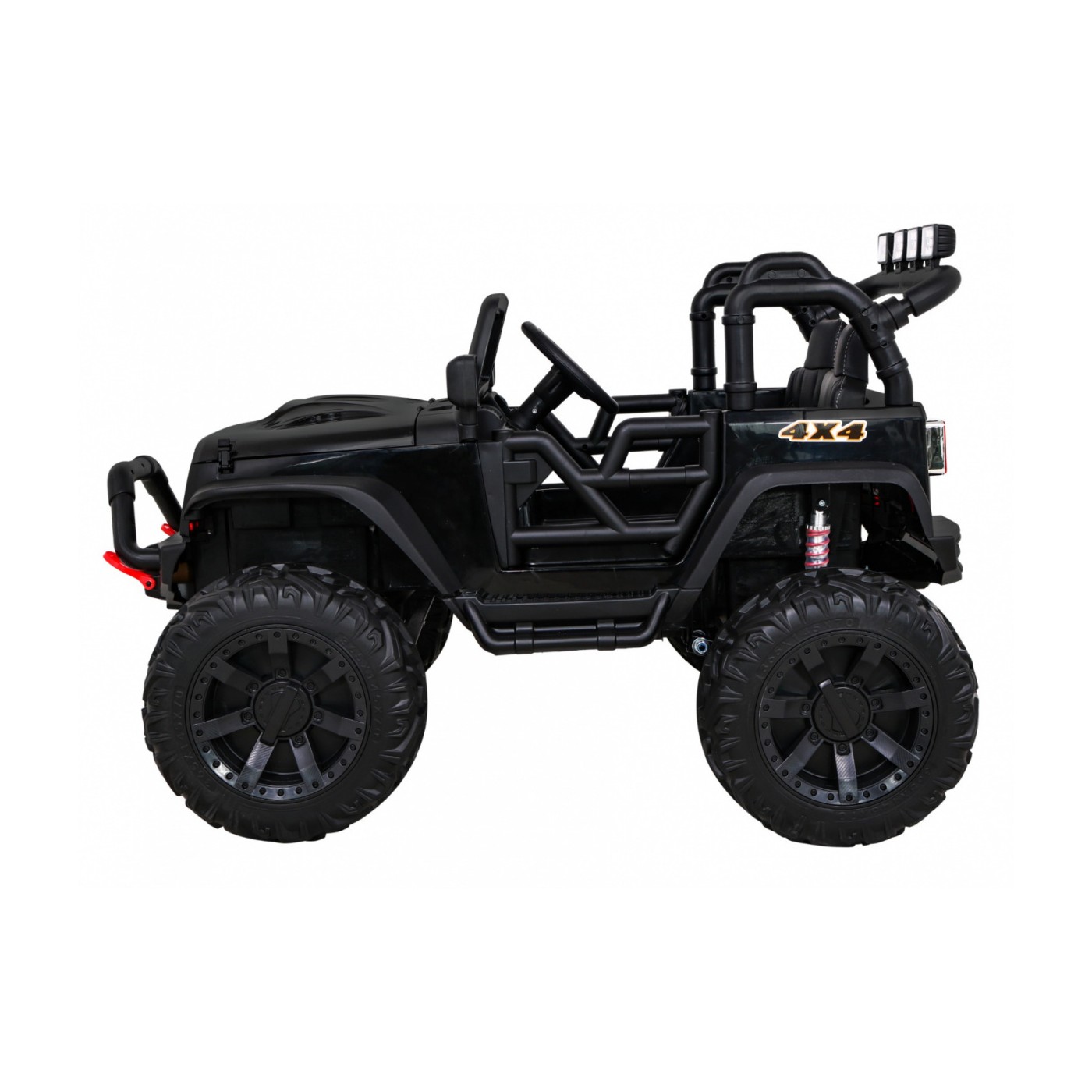 Brothers bateriově napájené off-road auto černé + dálkové ovládání + pomalý start + EVA + LED MP3