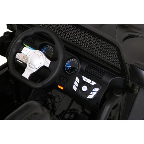 Brothers bateriově napájené off-road auto černé + dálkové ovládání + pomalý start + EVA + LED MP3