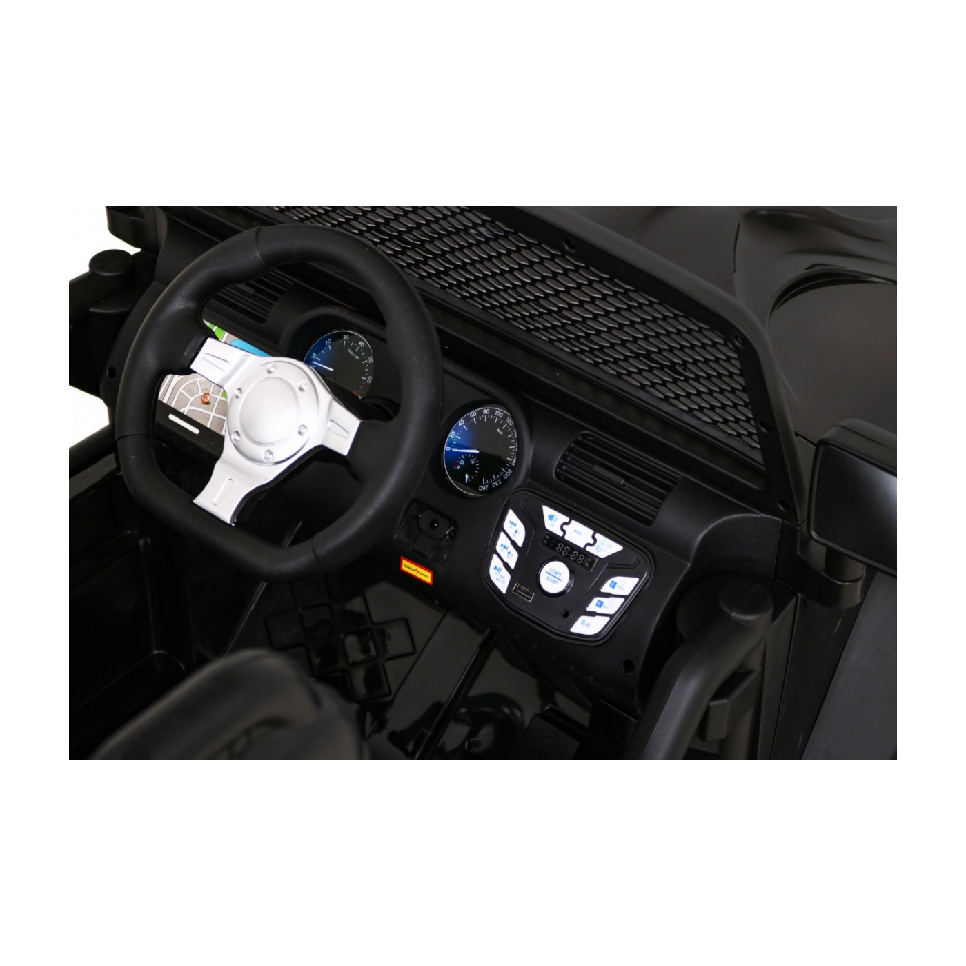 Brothers bateriově napájené off-road auto černé + dálkové ovládání + pomalý start + EVA + LED MP3