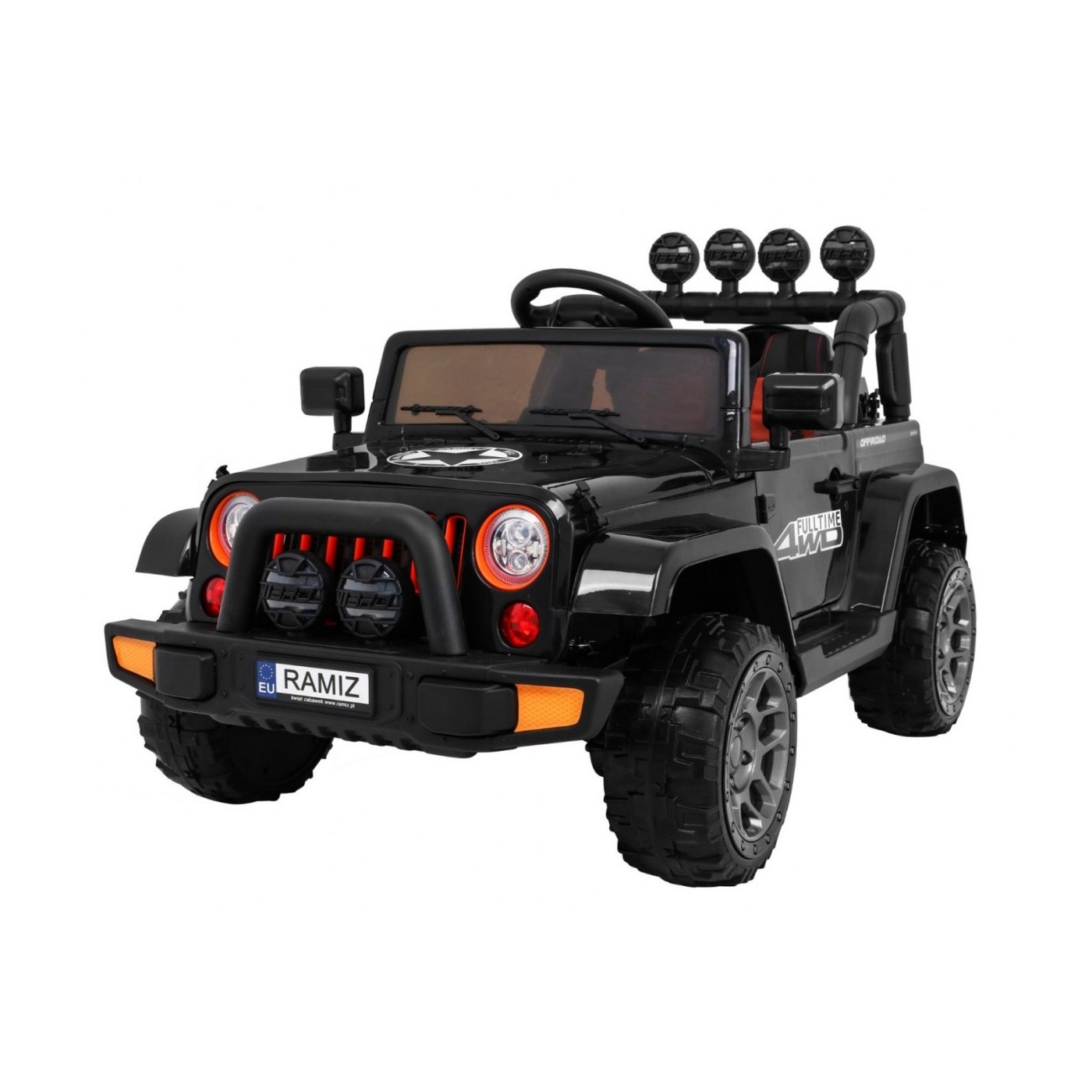 Offroadové vozidlo 4WD na plný úvazek černé