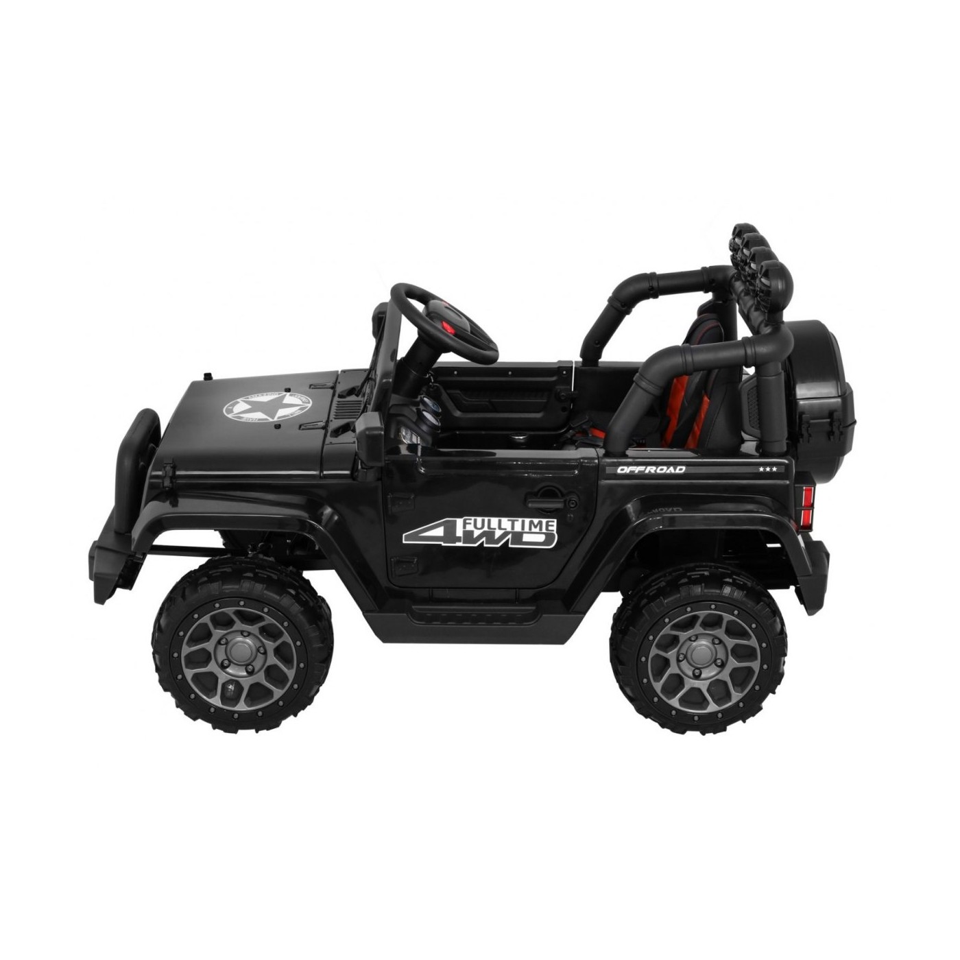 Offroadové vozidlo 4WD na plný úvazek černé