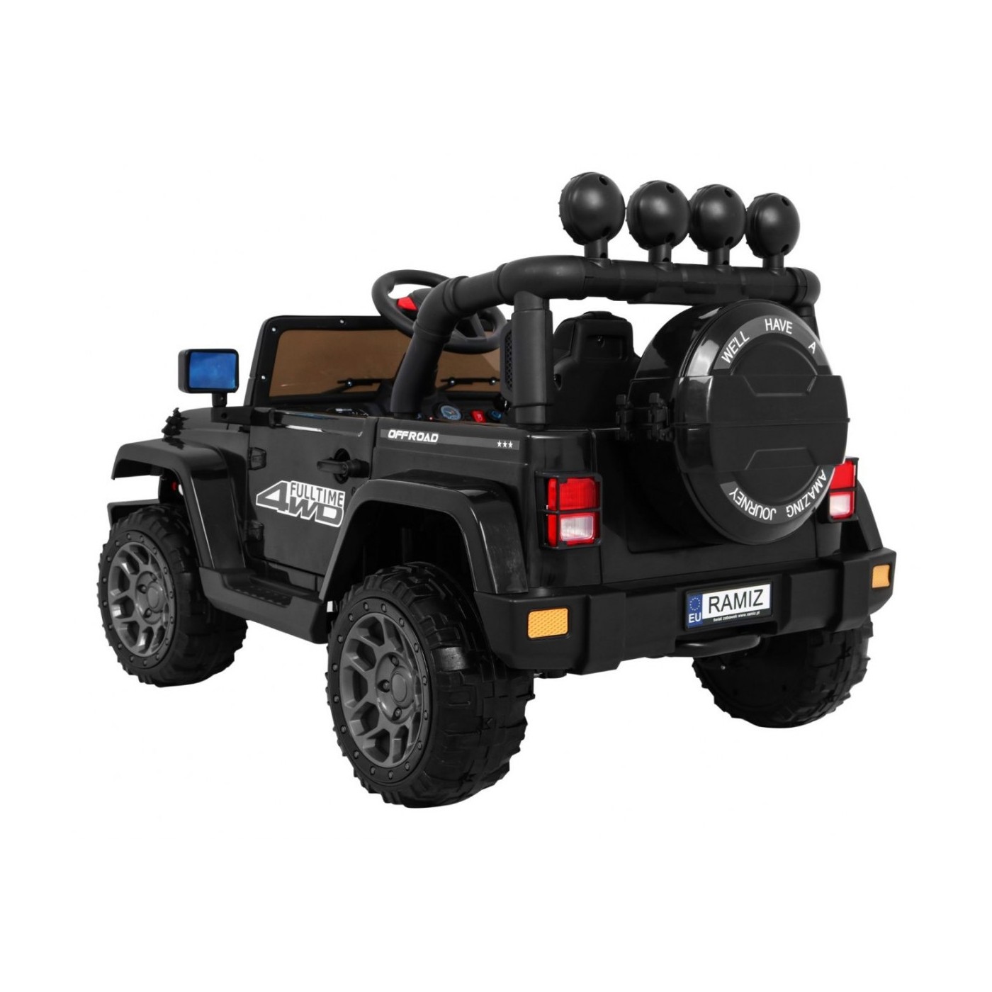 Offroadové vozidlo 4WD na plný úvazek černé