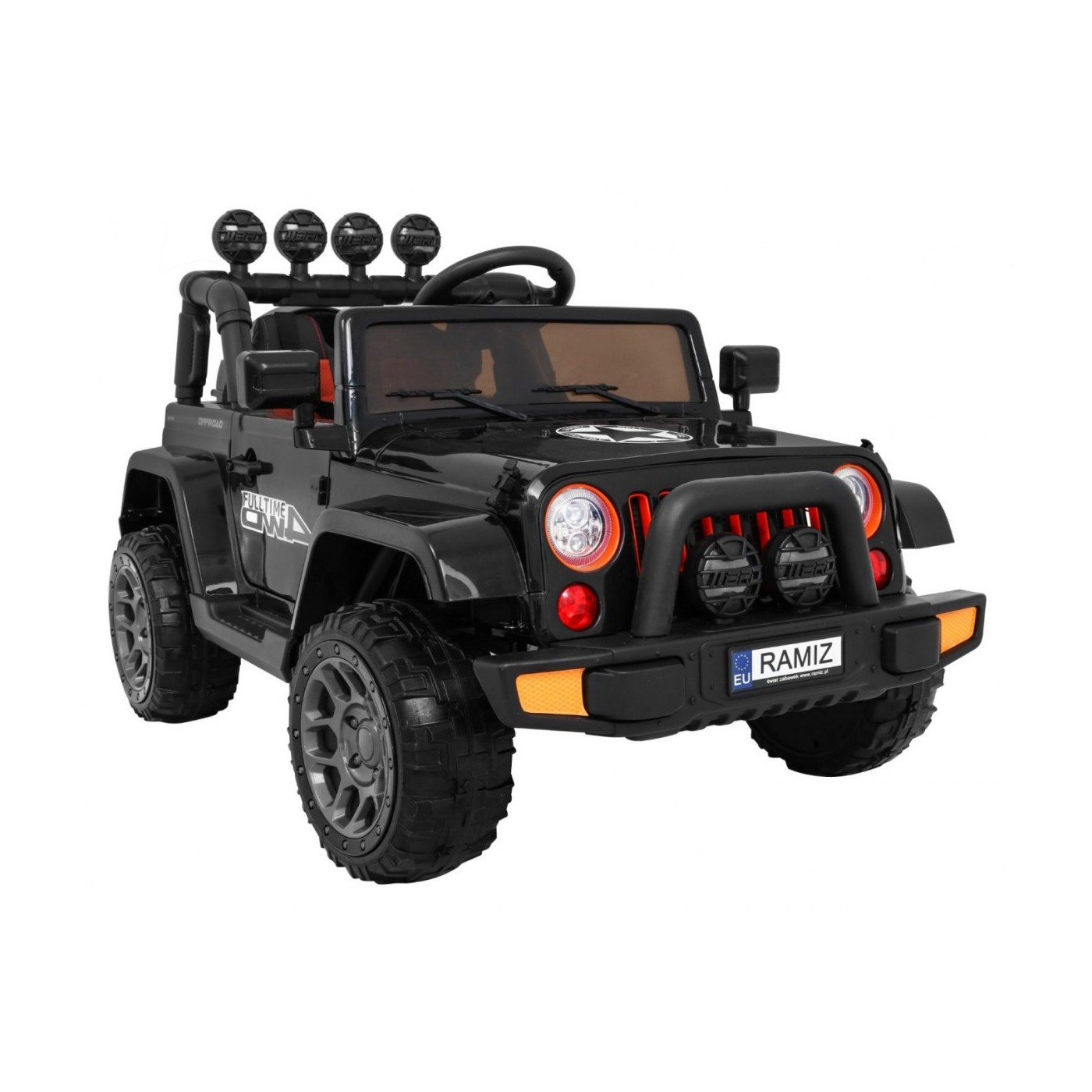 Offroadové vozidlo 4WD na plný úvazek černé