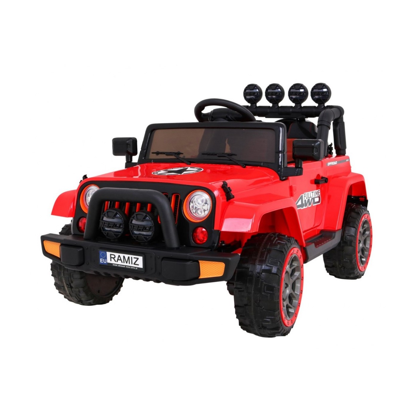 Offroadové vozidlo 4WD na plný úvazek červené