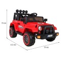 Offroadové vozidlo 4WD na plný úvazek červené