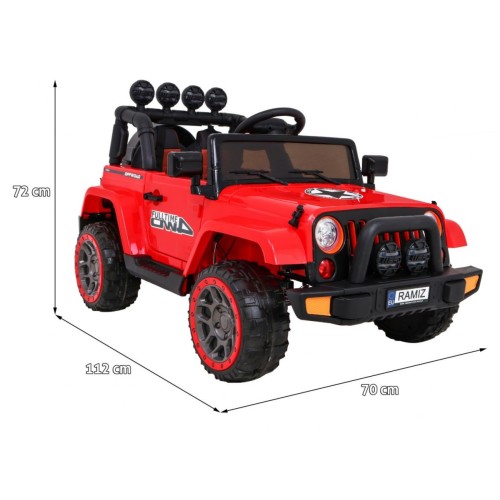Offroadové vozidlo 4WD na plný úvazek červené
