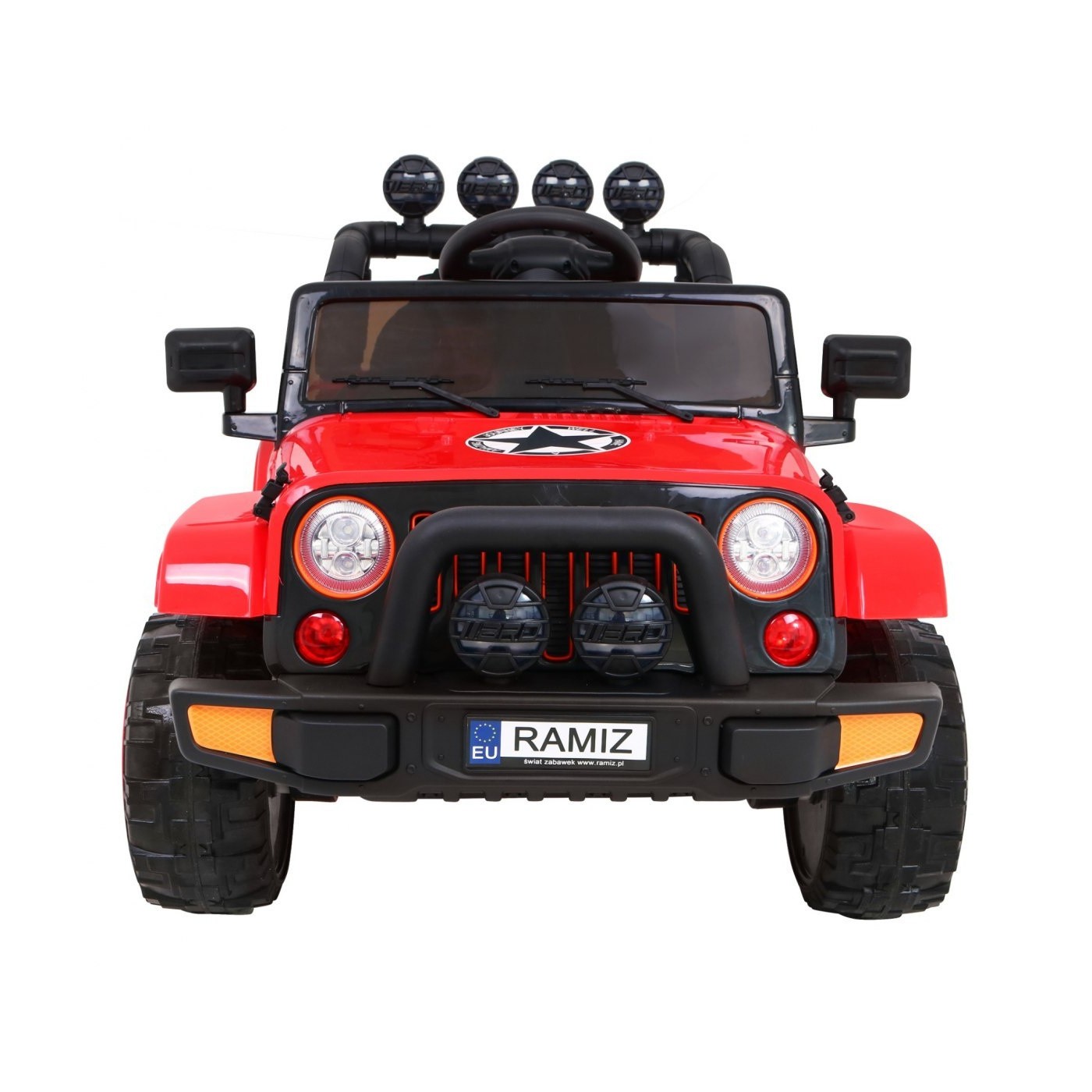 Offroadové vozidlo 4WD na plný úvazek červené