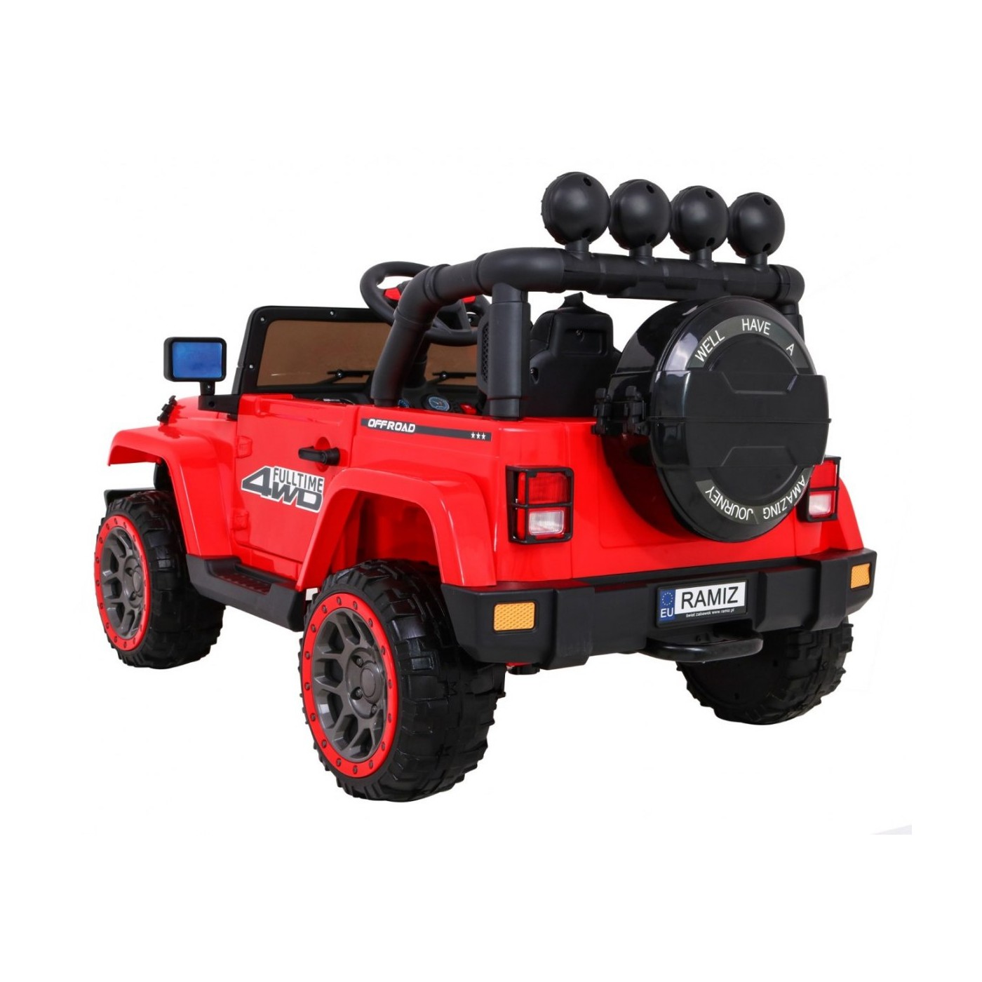 Offroadové vozidlo 4WD na plný úvazek červené