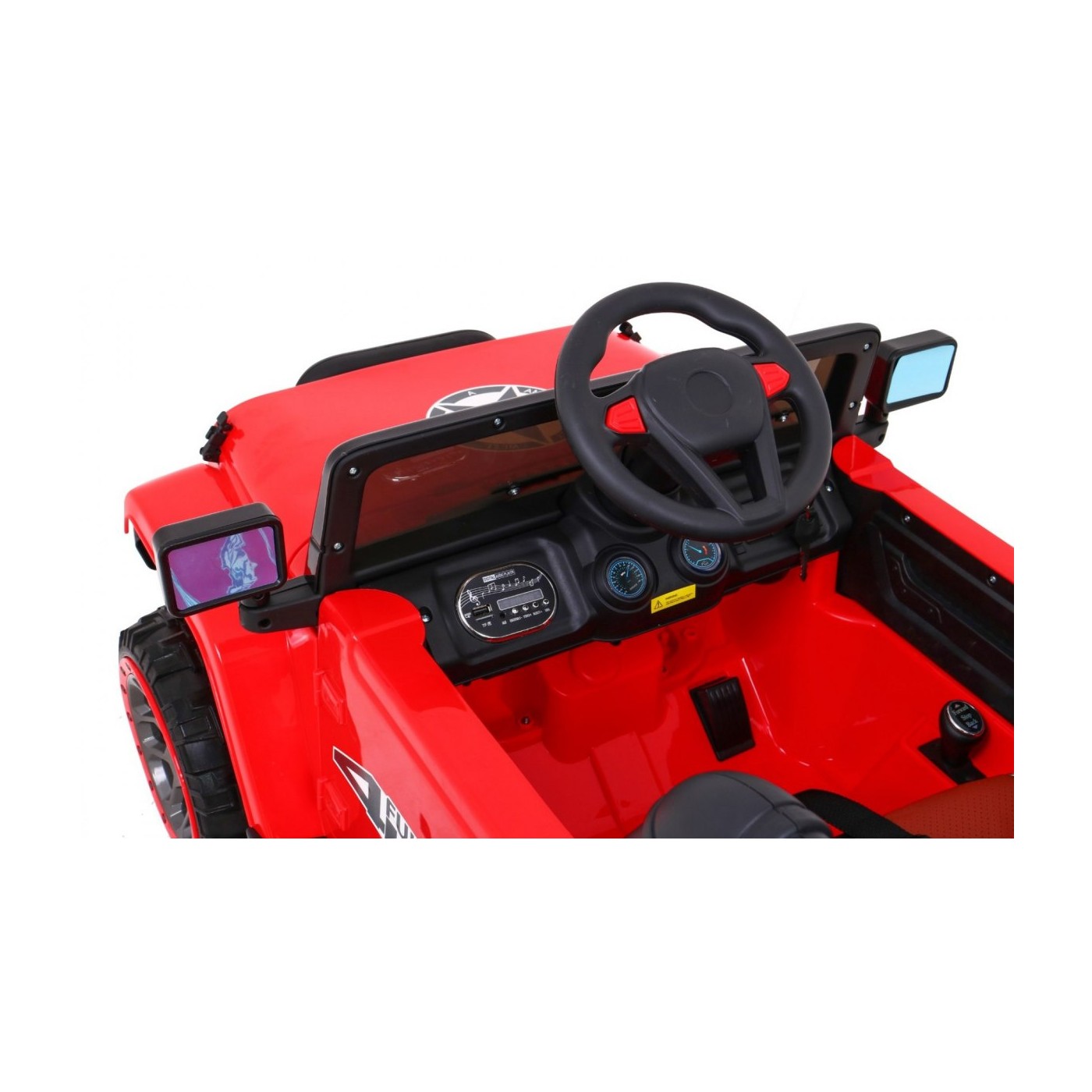 Offroadové vozidlo 4WD na plný úvazek červené