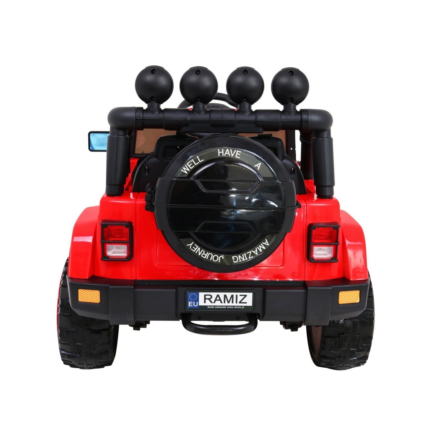 Offroadové vozidlo 4WD na plný úvazek červené