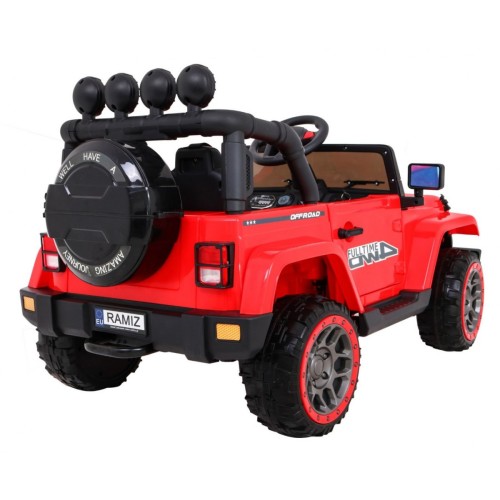 Offroadové vozidlo 4WD na plný úvazek červené