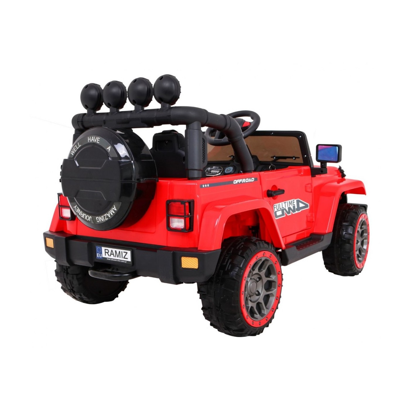Offroadové vozidlo 4WD na plný úvazek červené