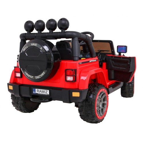 Offroadové vozidlo 4WD na plný úvazek červené