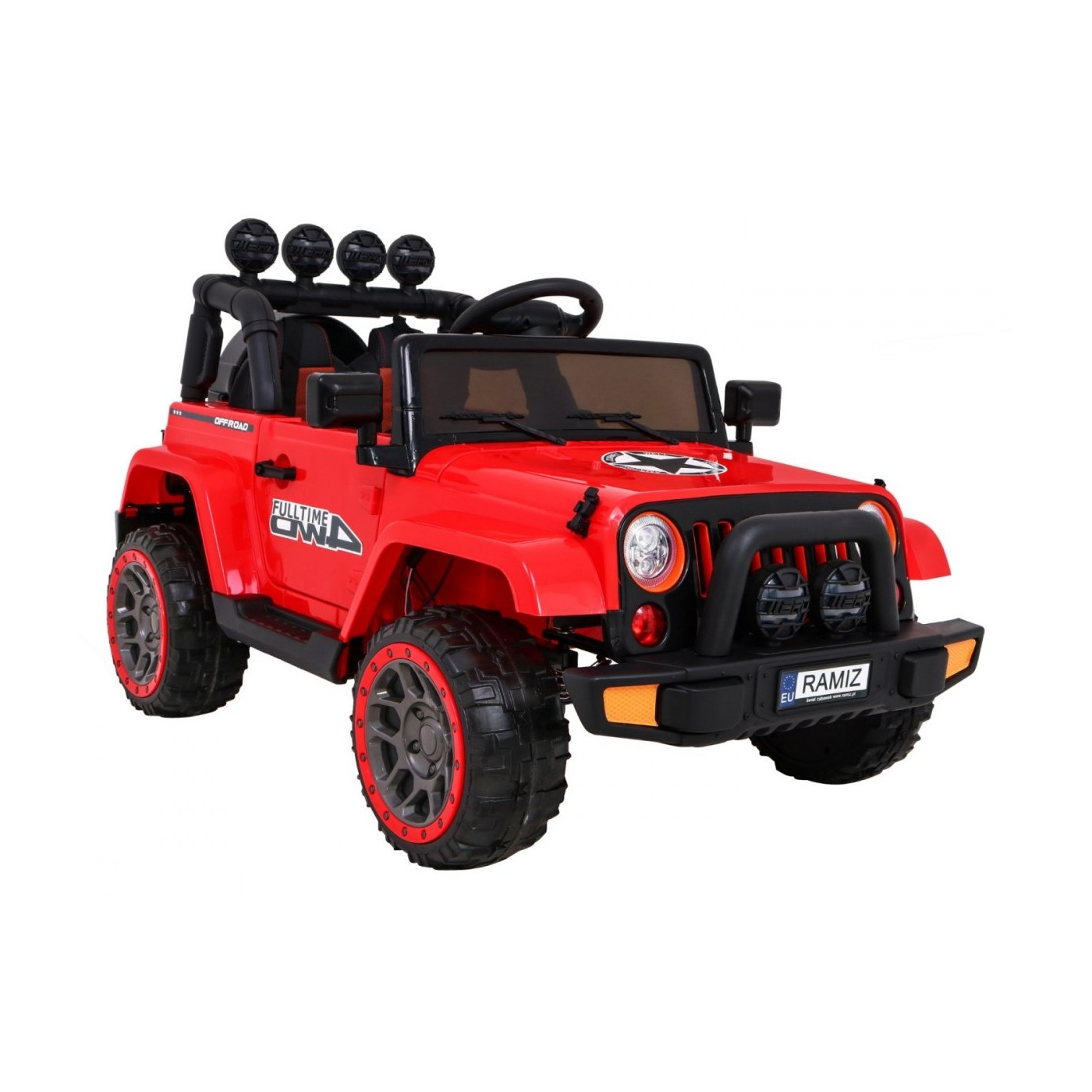 Offroadové vozidlo 4WD na plný úvazek červené