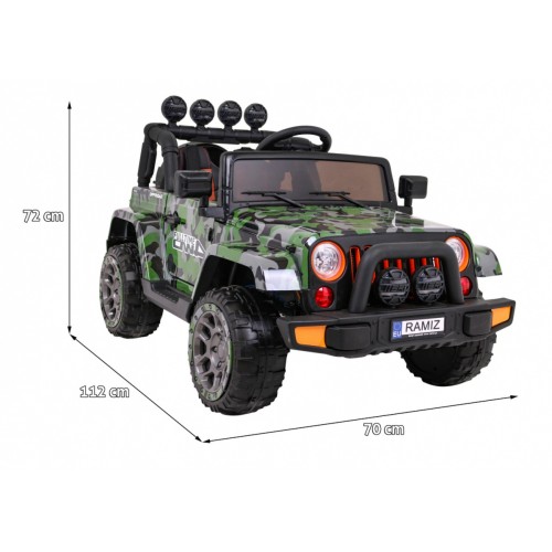 Terénní auto na plný úvazek 4WD Dětský lak Moro + Naped 4x4 + Dálkové ovládání + Audio LED + Úložný box