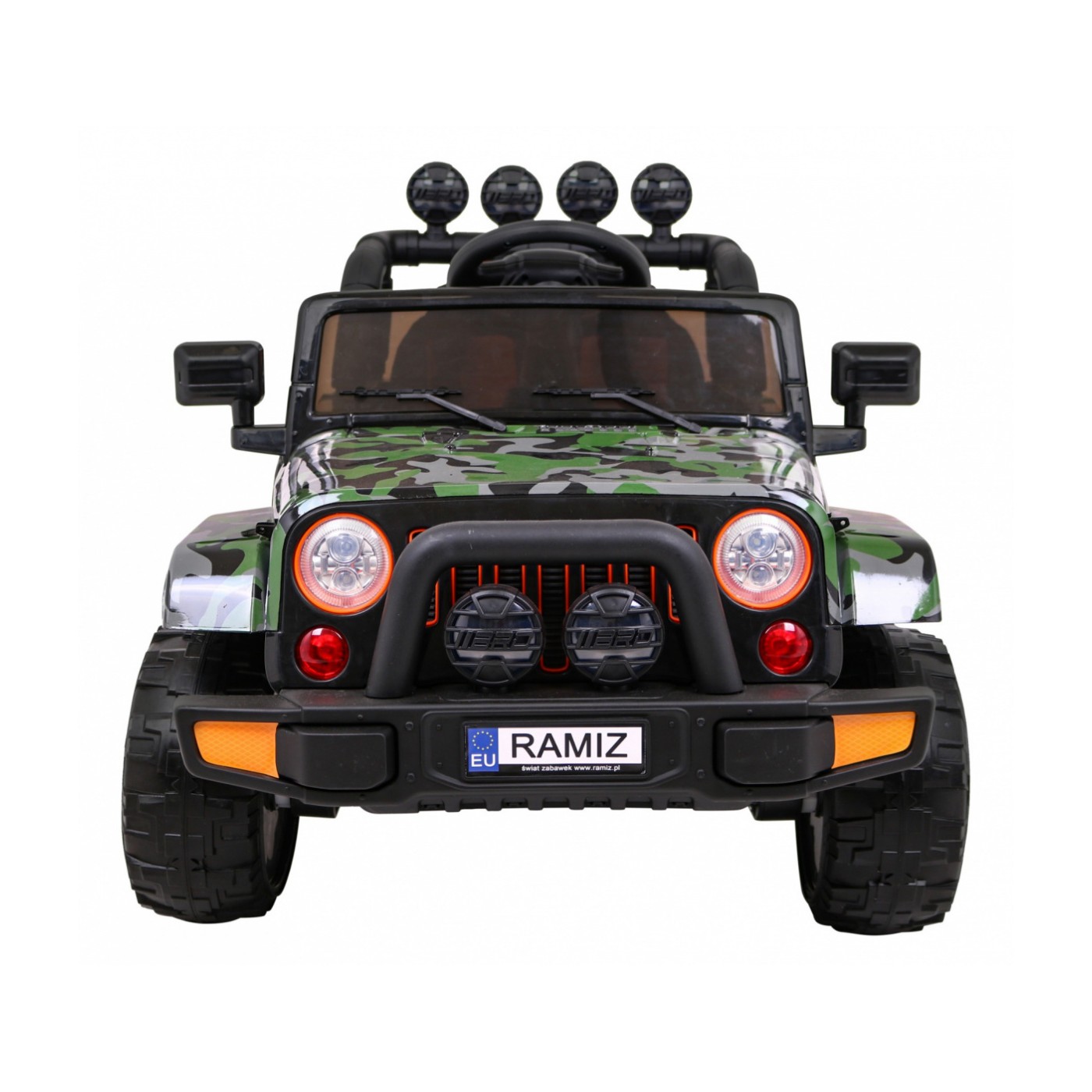 Terénní auto na plný úvazek 4WD Dětský lak Moro + Naped 4x4 + Dálkové ovládání + Audio LED + Úložný box