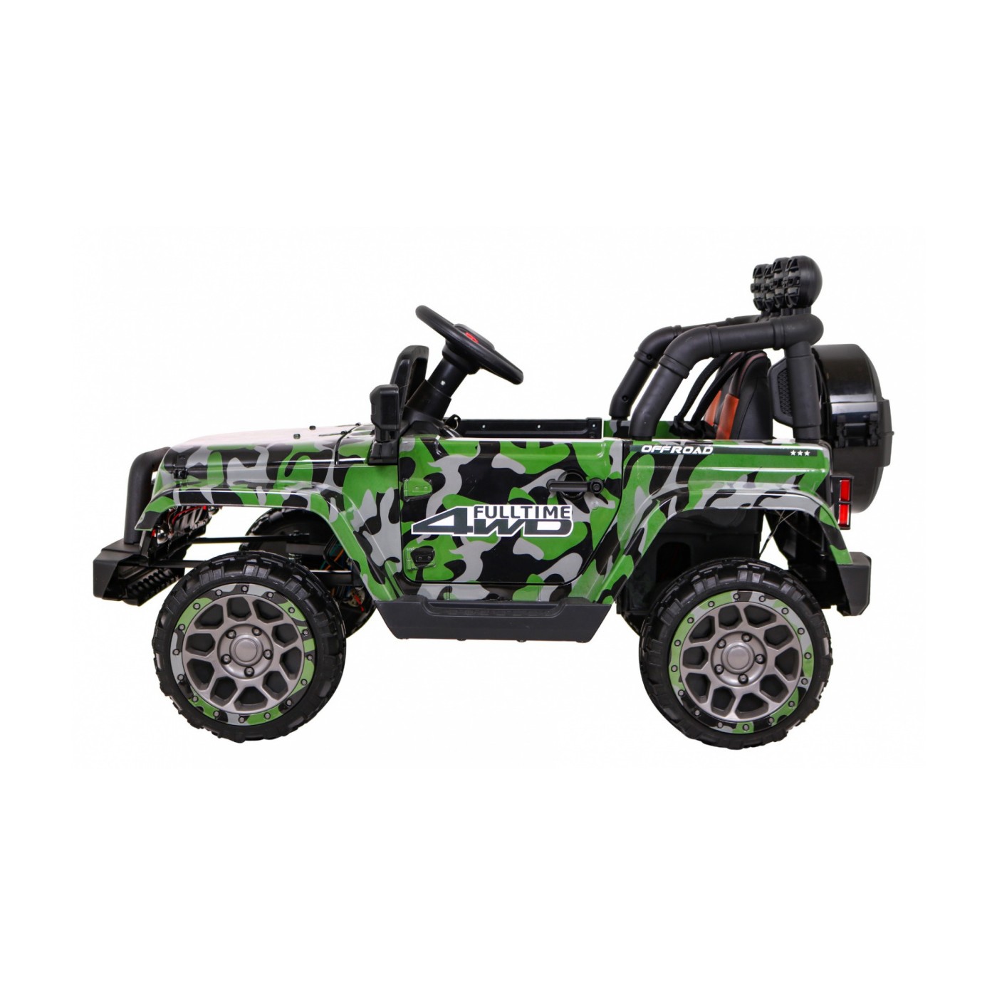 Terénní auto na plný úvazek 4WD Dětský lak Moro + Naped 4x4 + Dálkové ovládání + Audio LED + Úložný box