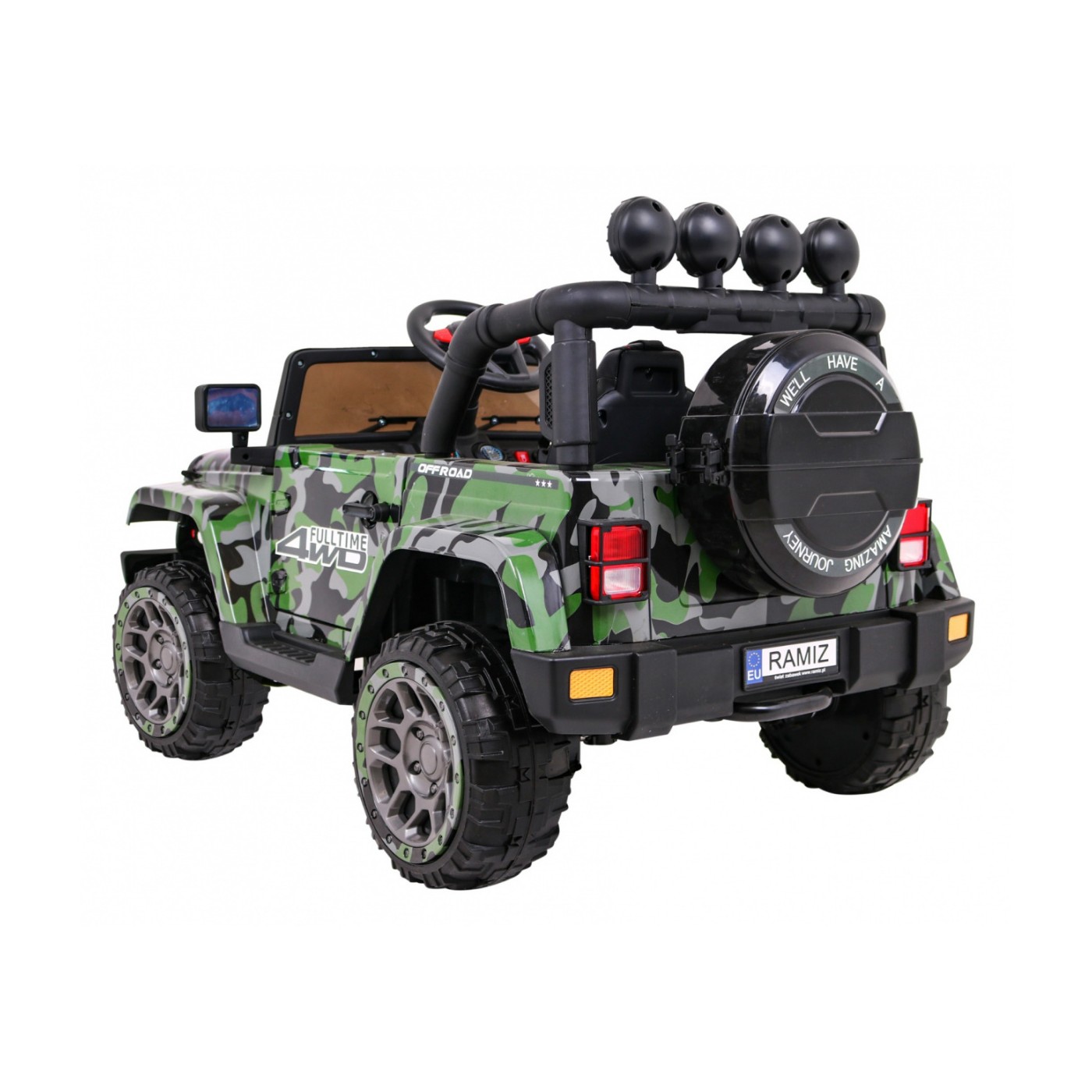 Terénní auto na plný úvazek 4WD Dětský lak Moro + Naped 4x4 + Dálkové ovládání + Audio LED + Úložný box