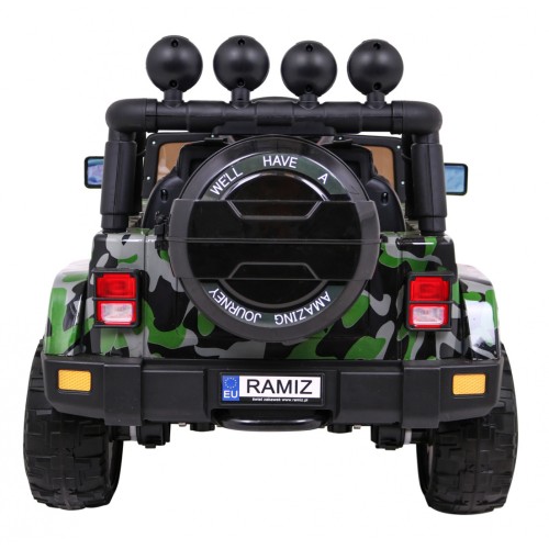 Terénní auto na plný úvazek 4WD Dětský lak Moro + Naped 4x4 + Dálkové ovládání + Audio LED + Úložný box