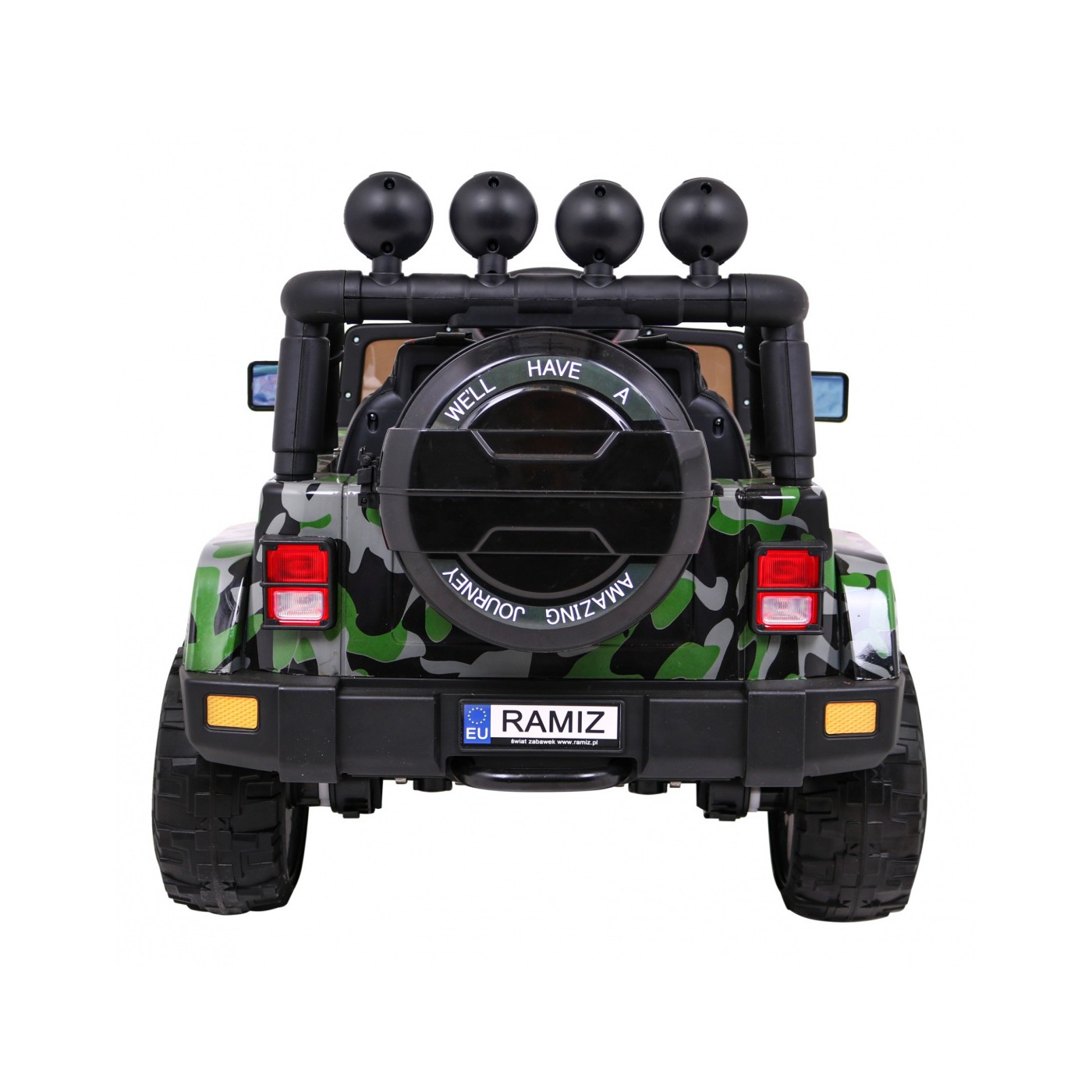 Terénní auto na plný úvazek 4WD Dětský lak Moro + Naped 4x4 + Dálkové ovládání + Audio LED + Úložný box
