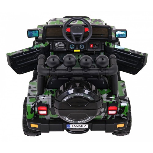 Terénní auto na plný úvazek 4WD Dětský lak Moro + Naped 4x4 + Dálkové ovládání + Audio LED + Úložný box