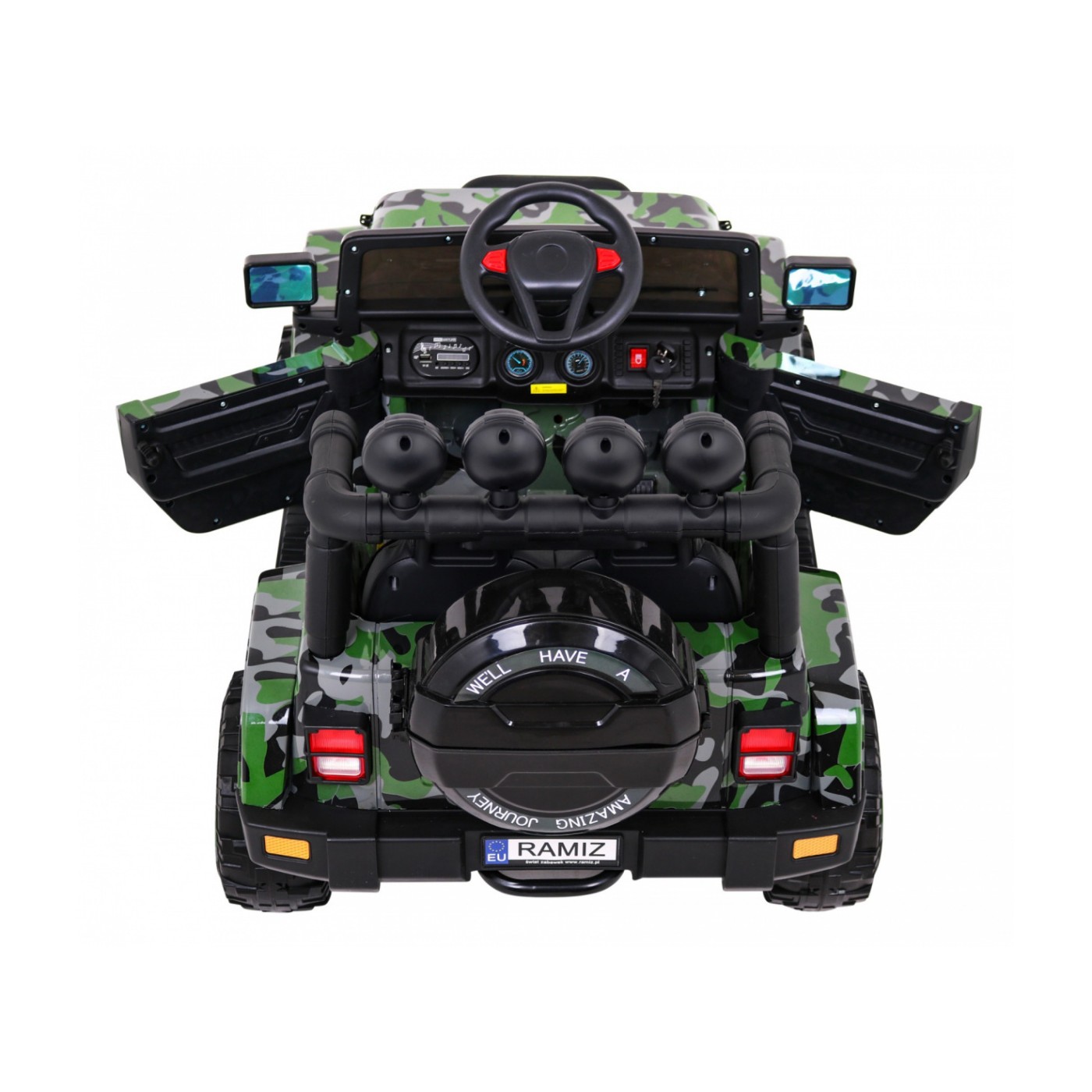 Terénní auto na plný úvazek 4WD Dětský lak Moro + Naped 4x4 + Dálkové ovládání + Audio LED + Úložný box