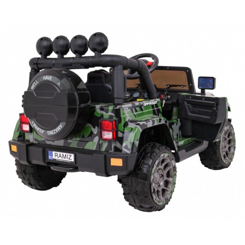 Terénní auto na plný úvazek 4WD Dětský lak Moro + Naped 4x4 + Dálkové ovládání + Audio LED + Úložný box
