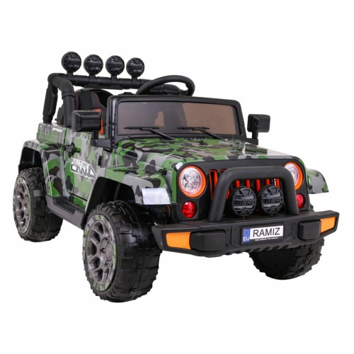 Terénní auto na plný úvazek 4WD Dětský lak Moro + Naped 4x4 + Dálkové ovládání + Audio LED + Úložný box