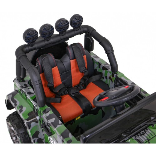 Terénní auto na plný úvazek 4WD Dětský lak Moro + Naped 4x4 + Dálkové ovládání + Audio LED + Úložný box