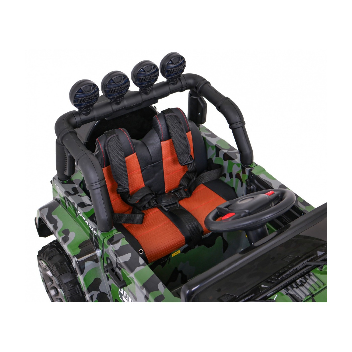 Terénní auto na plný úvazek 4WD Dětský lak Moro + Naped 4x4 + Dálkové ovládání + Audio LED + Úložný box