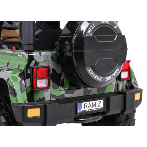 Terénní auto na plný úvazek 4WD Dětský lak Moro + Naped 4x4 + Dálkové ovládání + Audio LED + Úložný box