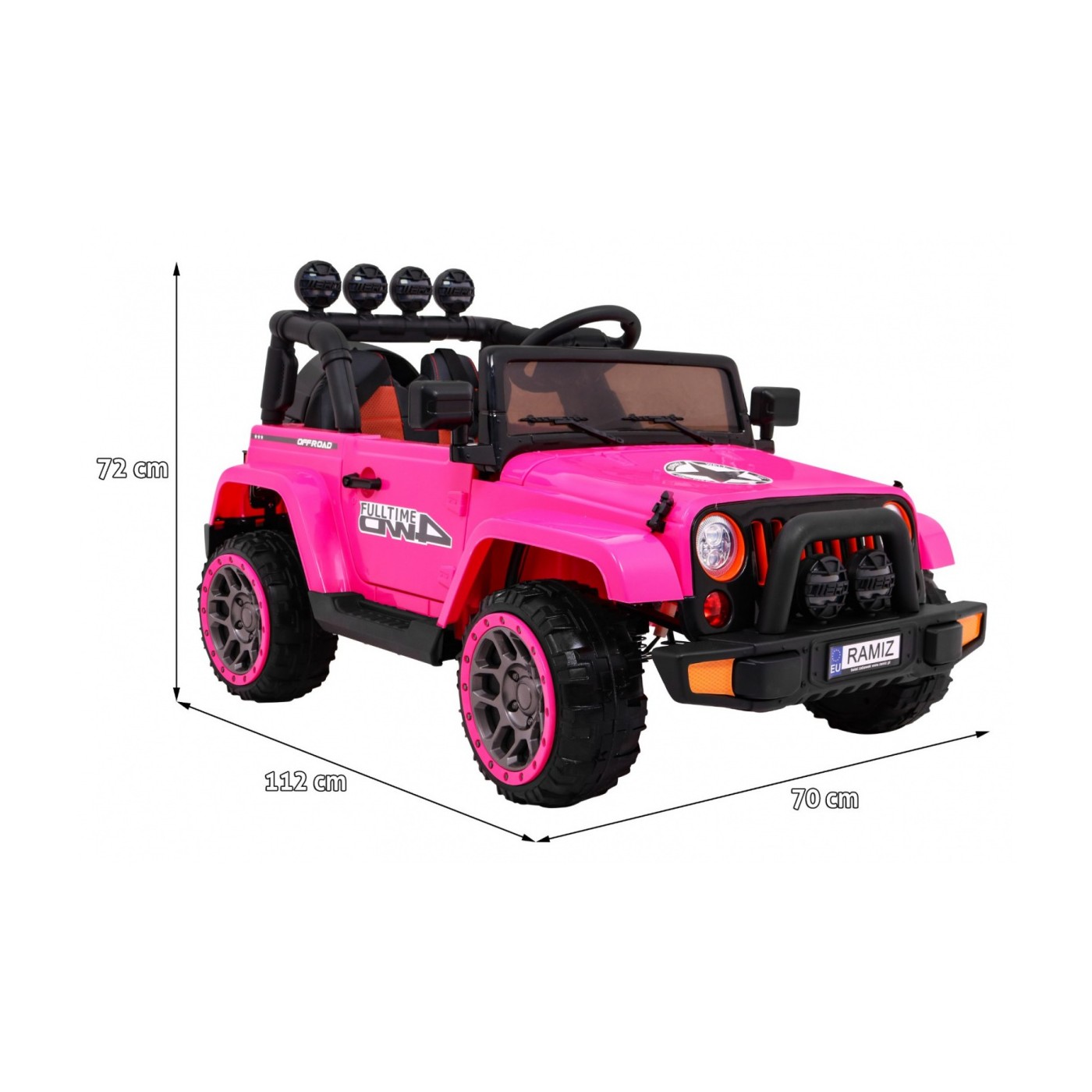 Offroadové vozidlo 4WD na plný úvazek růžové