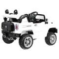 JJ Kids Bateriově napájené off-road auto bílé dálkové úložiště Light Audio