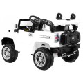 JJ Kids Bateriově napájené off-road auto bílé dálkové úložiště Light Audio