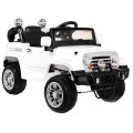 JJ Kids Bateriově napájené off-road auto bílé dálkové úložiště Light Audio