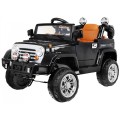 JJ Kids Bateriově napájené off-road auto černé dálkové úložiště Light Audio