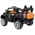 JJ Kids Bateriově napájené off-road auto černé dálkové úložiště Light Audio
