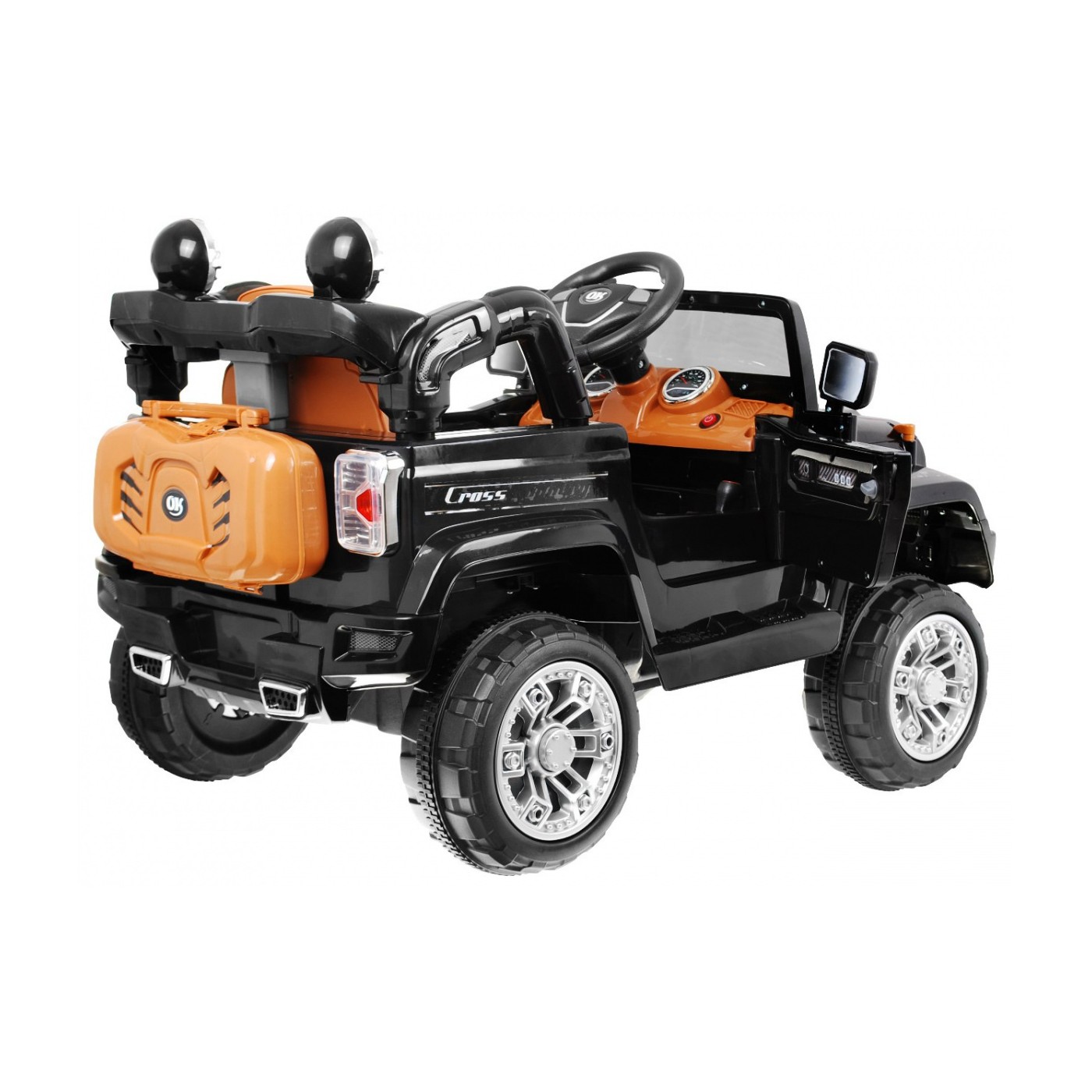 JJ Kids Bateriově napájené off-road auto černé dálkové úložiště Light Audio