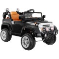 JJ Kids Bateriově napájené off-road auto černé dálkové úložiště Light Audio